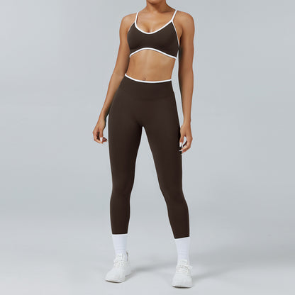 Seamless Back-Support Running Quick-Drying Yoga And Fitness Apparel Set