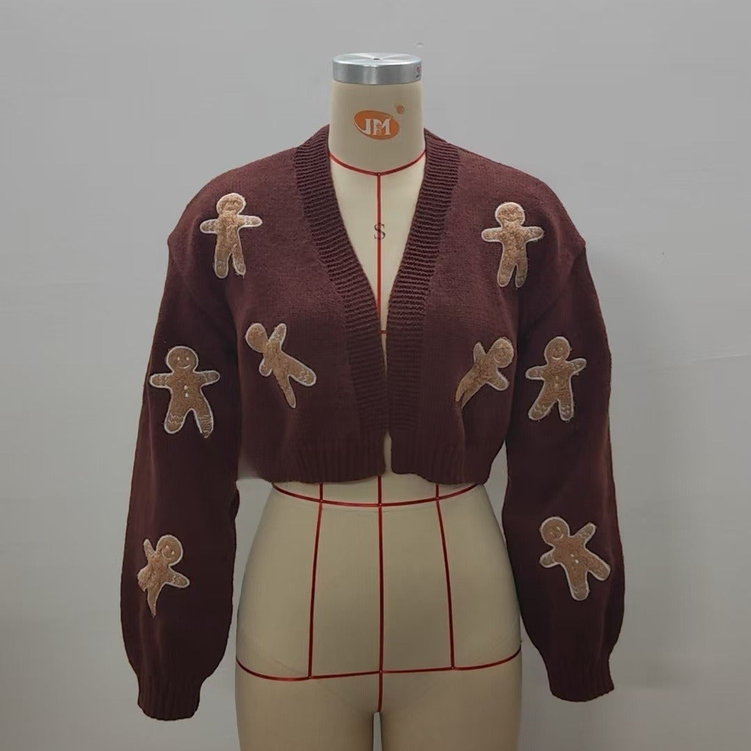 Short Coat Knitted Cardigan Women's Sweater