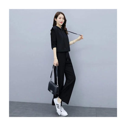 Elegant Youth-enhancing Figure-flattering Wide-leg Pantsnew Casual Chic And Fashionable Suit