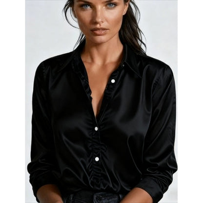 Solid-color Casual Loose-fit Women's Shirt