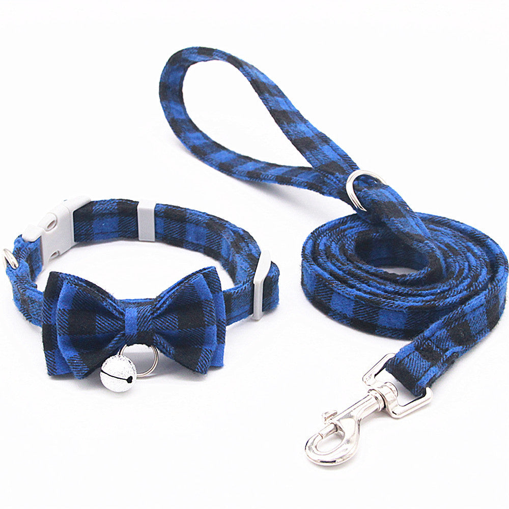 Cat Bell Collar Butterfly Bow Tie Pet Outing Optional Hand Holding Rope