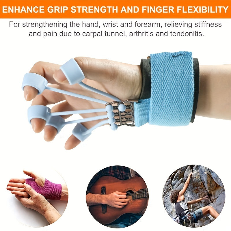 Hand Grip Strengthener - Silicone Finger Resistance Band for Grip Training & Hand Therapy