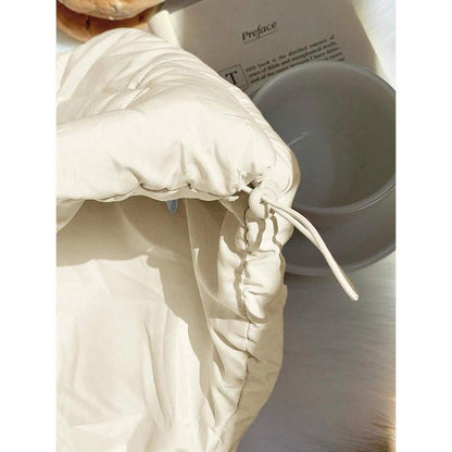 Double-sided Zipper Button Corduroy Drawstring Jacket