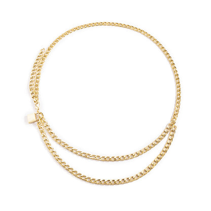 Cold Wind Geometric Chain U-shaped Body Chain