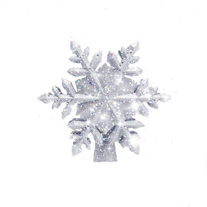 3D LED Christmas Tree Topper Star | Snowflake Projector | Glitter Silver & Gold | Rotating Light | Home Xmas Decoration | Michan Direct