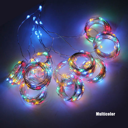 LED Curtain Garland On The Window USB String Lights Remote Control Christmas Decorations For Home Room
