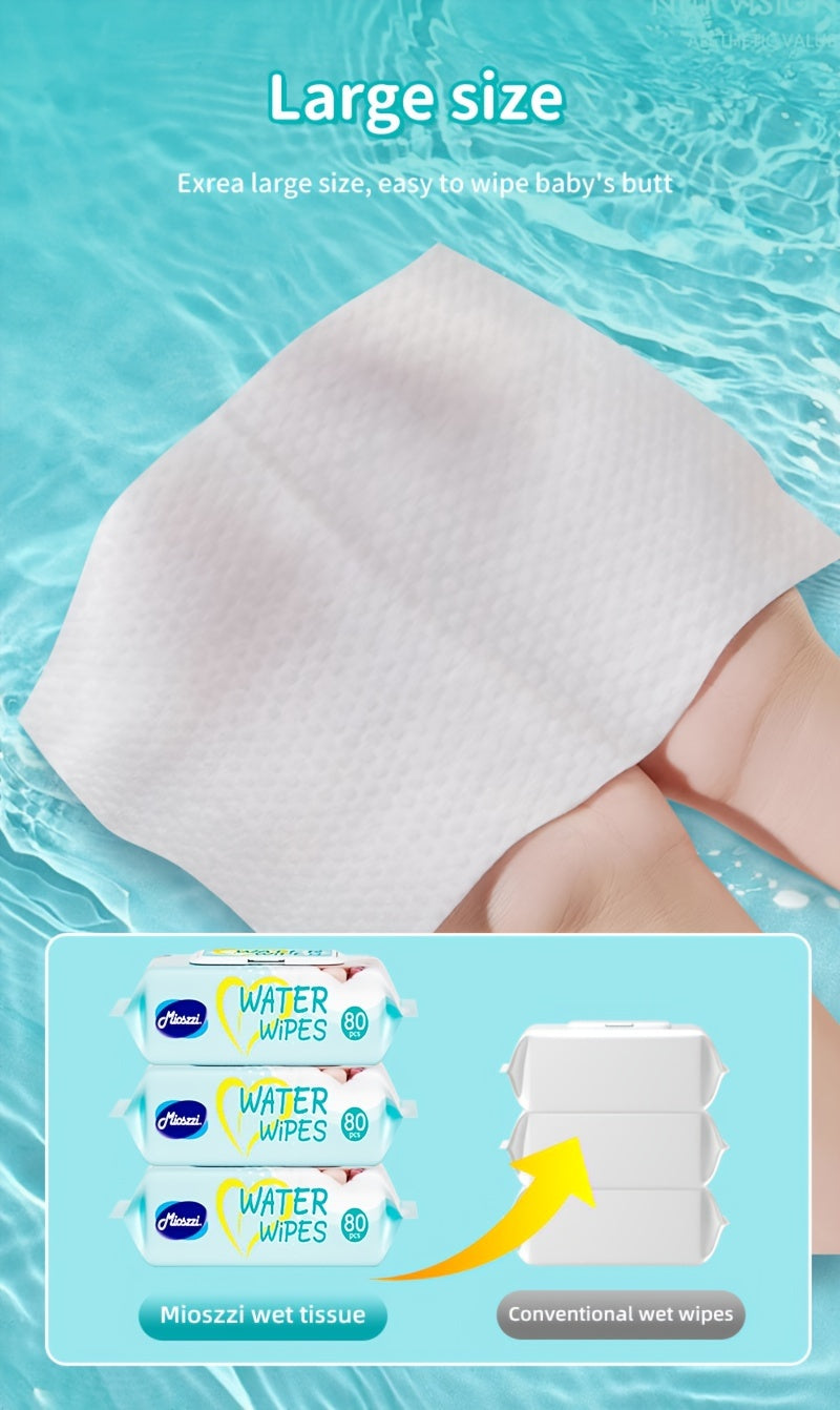 160-960 Count Baby Wet Wipes 99.9% EDI Pure Water No Fluorescent Agent Zero Additives For Sensitive Skin Newborn Can Use Aloe Vera Extrat Take Care Of Baby Skin Clean Baby Hand & Mouth Water Wipes Kids Cleansing Wipes Large P