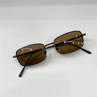 Retro Small Box Square Metal Glasses
