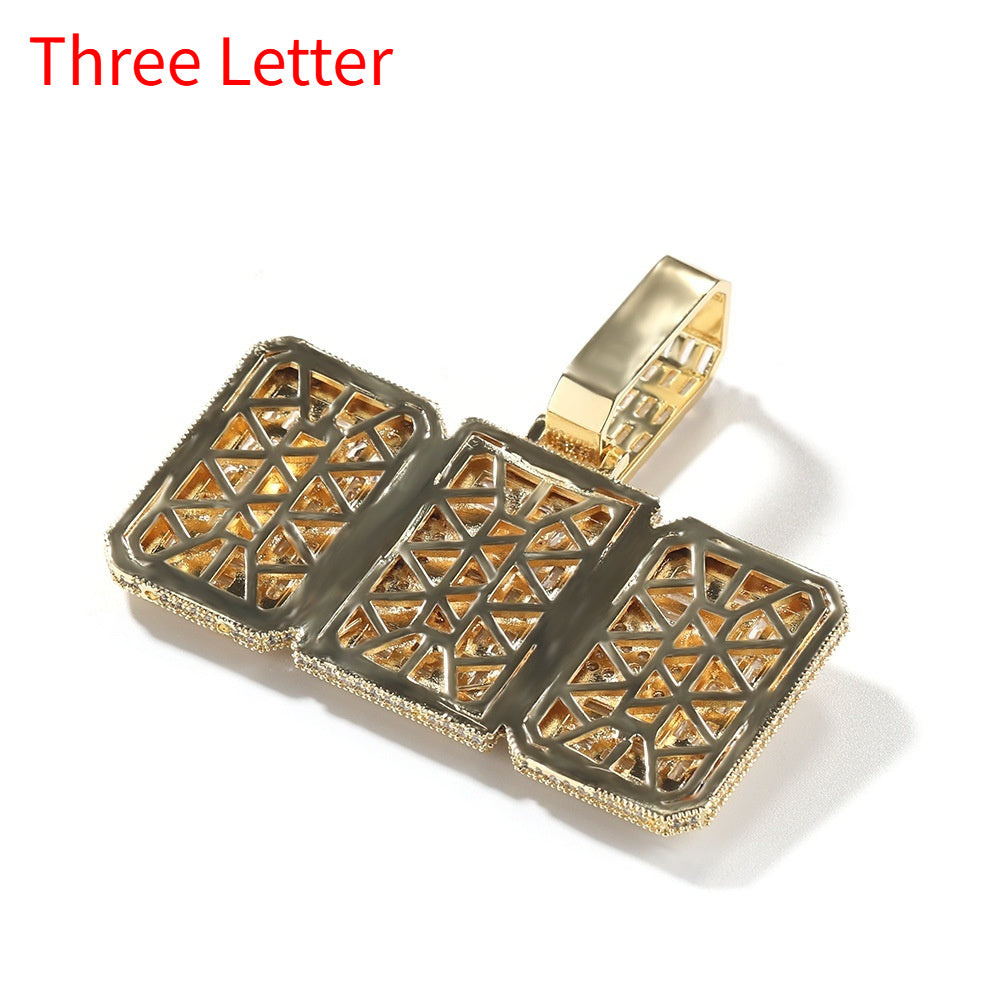 Hip-hop Copper Letter Necklace Customizable