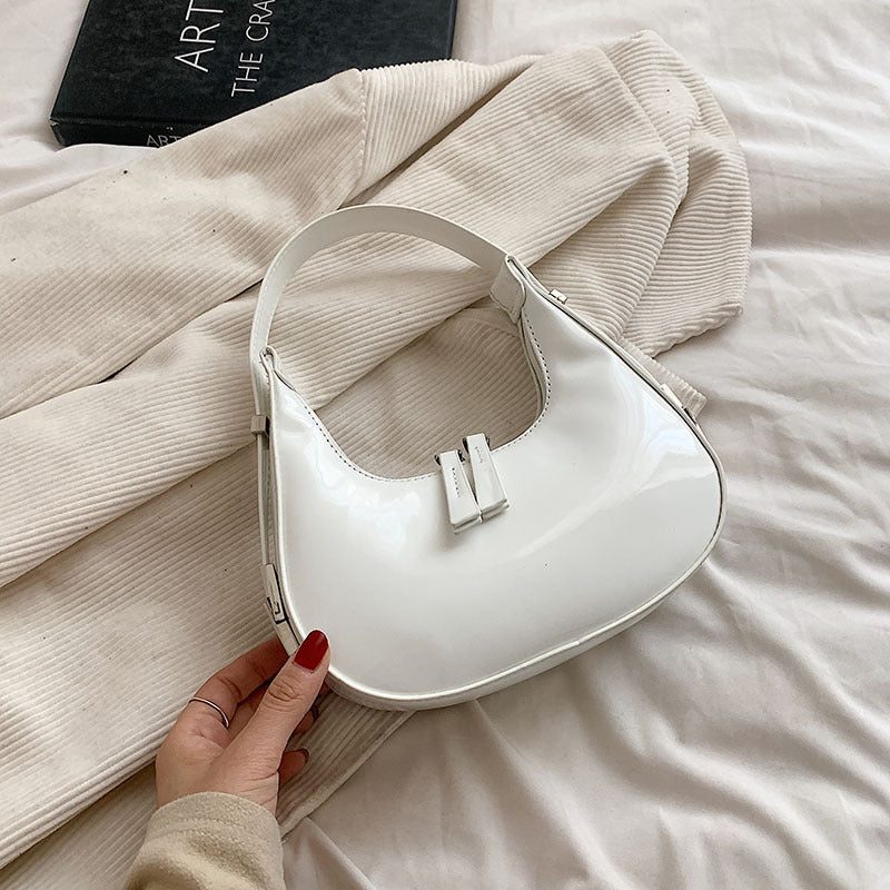 Textured Crescent Personality Trendy Simple Shoulder Underarm Bag