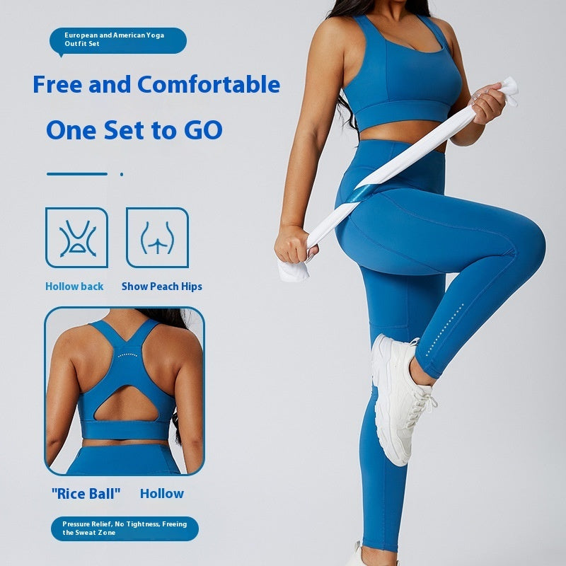 European And American Skinny Yoga Clothes Gym Exercise Suit