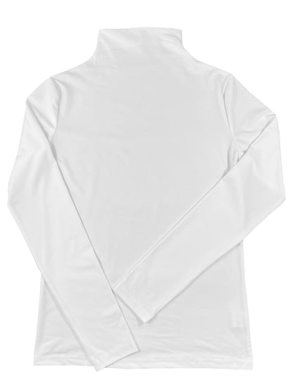 Women's Basic Solid Stretchy Long Sleeve Turtle Neck T-Shirt - Casual Everyday Top for Comfort and Style