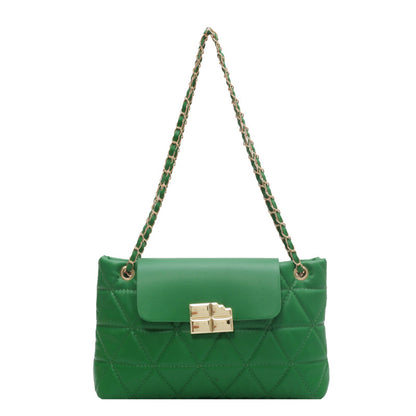 One Shoulder Crossbody Casual Candy Color Embroidery Line Small Square Bag