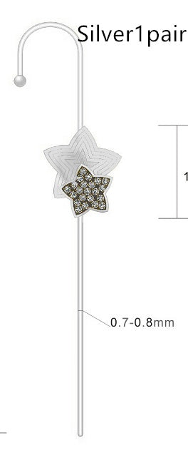 Copper Letter Ear Hook Earrings Pure Color Ladies Accessories