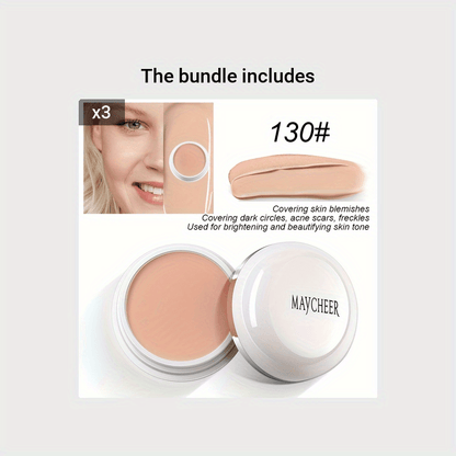 2-Tone High Coverage Concealer - Waterproof Long Wear Foundation for Dark Circles, Acne & Blemishes with Plant Squalane