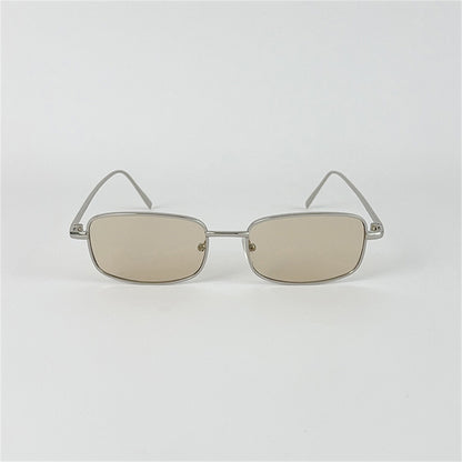Retro Small Box Square Metal Glasses