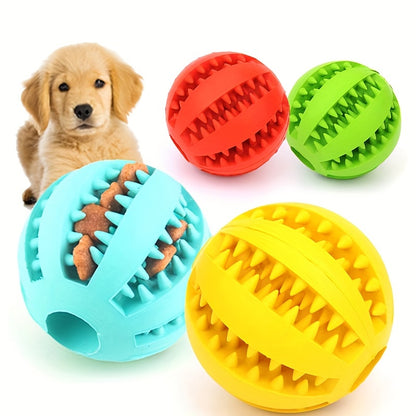 Premium Dog Dental Chew Ball - Teeth Cleaning Toy for Plaque Removal | Non-Toxic Heavy-Duty Plastic | All Breed Sizes