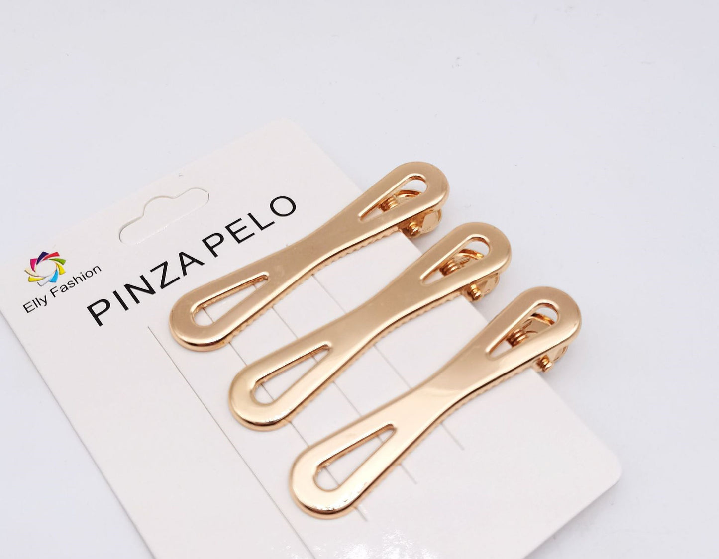 Haarspange aus einer Legierung, hohl, quadratisch, mit Entenschnabelform