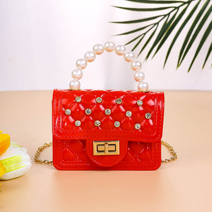 Women's Fashion Pearl Hand Shoulder Messenger Bag