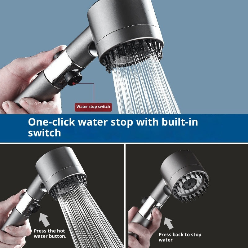 Supercharged Shower Head Shower Set Household Handheld Shower Head Bathroom Bracket