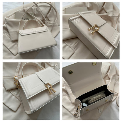 Simple Casual Handbag Height Textured Small Square Bag