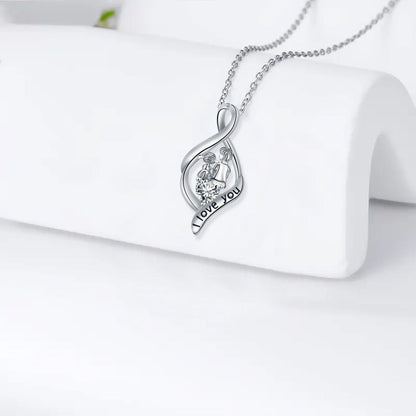 Father And Daughter Pendant Necklace Father's Day Gift