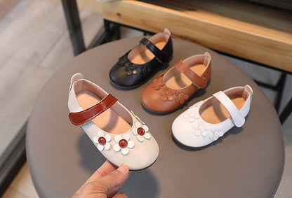 3D Floral Mary Jane Flats - Ultra-Soft, Slip-Resistant, Lightweight, Breathable, Easy-On Shoes for Girls - Comfortable and Stylish Footwear