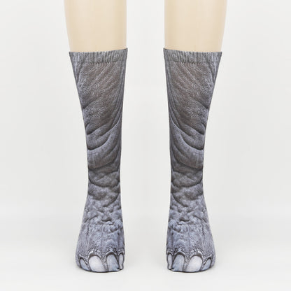3D Animal Foot Print Socks Printed Socks