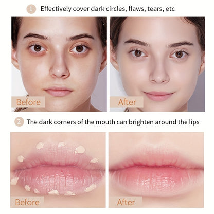 2-Tone High Coverage Concealer - Waterproof Long Wear Foundation for Dark Circles, Acne & Blemishes with Plant Squalane