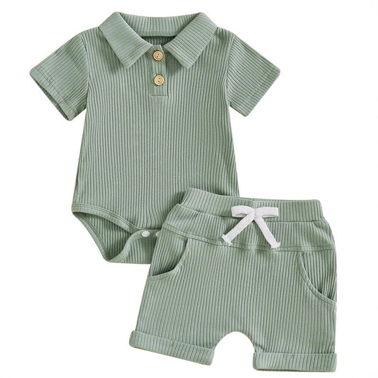 Boys' Short Sleeved Kazakhstan Suit