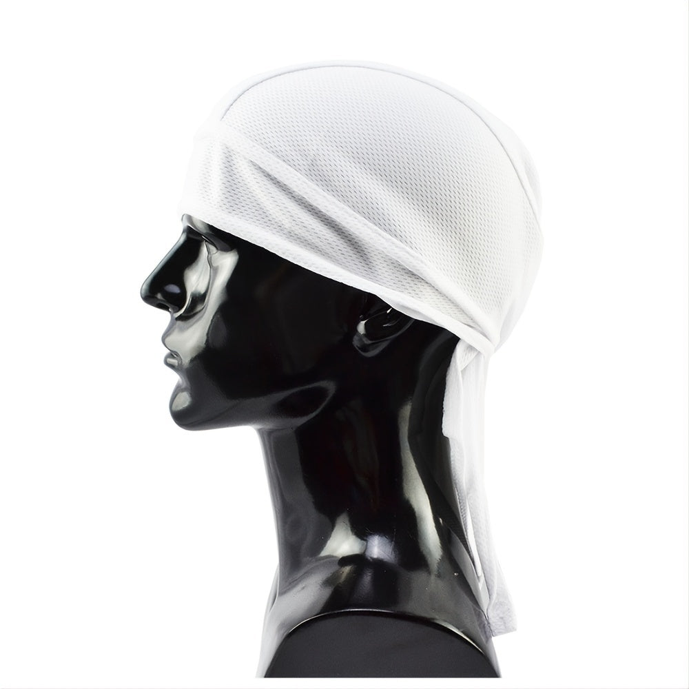Premium Breathable Mesh Cycling Cap - Long Tail Head Wrap Beanie for Men | Sports Skull Cap
