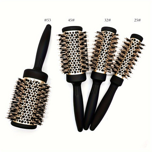 1pc Anti-Static Nano Thermal Ceramic Hair Brush for Blow Drying, Curling, Straightening, and Volumizing - Lightweight ABS Plastic Handle, Boar Bristle for Normal Hair Types