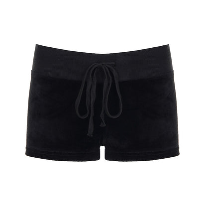 American-style Streetwear Star-print Low-rise Lace-up Casual Shorts