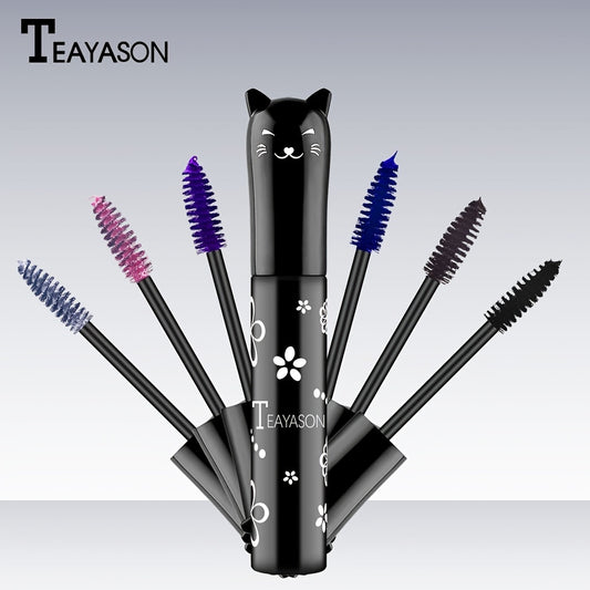 TEAYSON 4D Fiber Mascara - Waterproof Long-Lasting Cat Eye Eyeliner & Volumizing Mascara Set with Plant Squalane