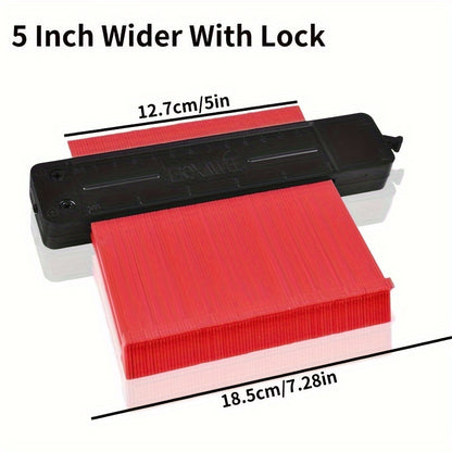 GOXAWEE Contour Gauge Profile Tool, 5Inch/10Inch Adjustable Lock, Precisely Copy Irregular Shape Duplicator For Flooring, Construction, Carpenter, DIY Handyman