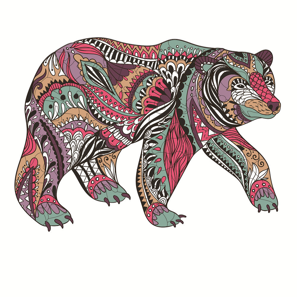 Each Piece Is Animal Shaped Christmas Gift Colorful Elephant Turtle Wooden Jigsaw Puzzles