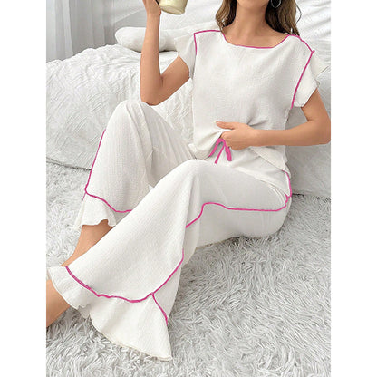 Women's Comfortable Crew-neck Pajama Set