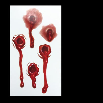 Realistic Fake Wound Tattoo Stickers - Halloween Special Effects Makeup - Waterproof Scar Temporary Tattoos