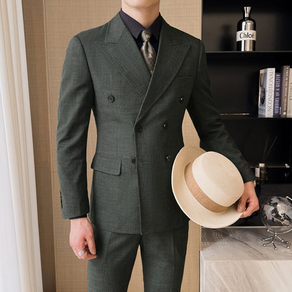 Spring And Summer Professional Casual Men's Three-piece Suit Jacket