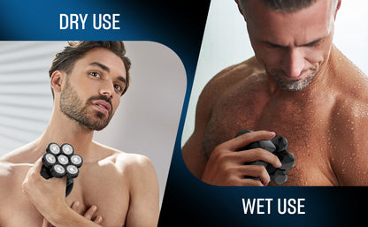 Sejoy Bald Men Hair Clippers Set Body Hair Shaving Machine Electric Head Shaver Facial Beard Trimmer Stainless Steel Blades