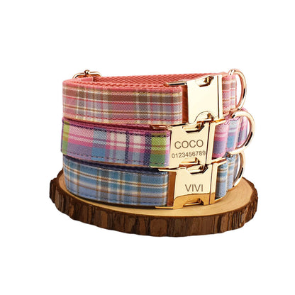 Qicaigei Dog Collar Pet Collar Traction Rope