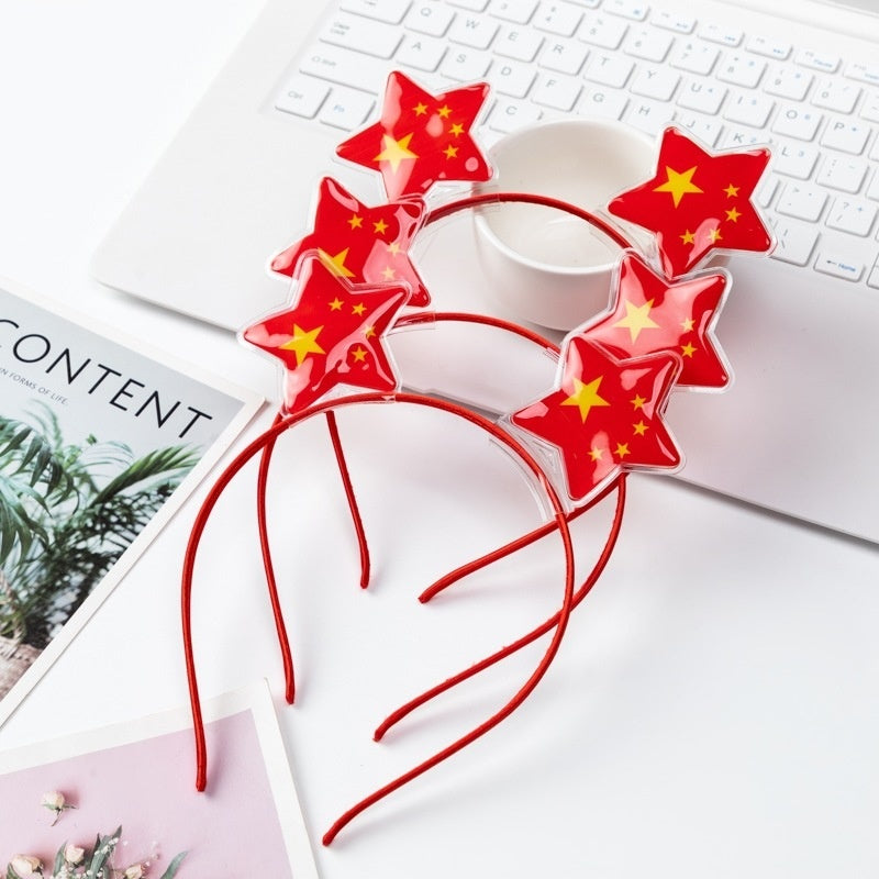 National Day Flag Barrettes Creative Hair Accessories Kindergarten Prizes