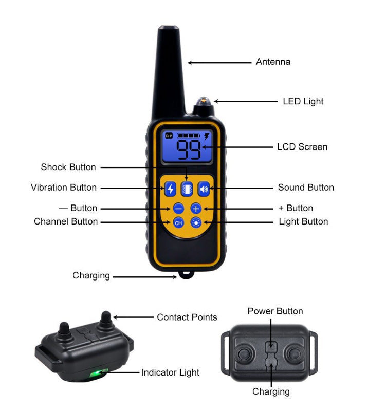 Electronic Remote Control Dog Barking Stop Charging Waterproof