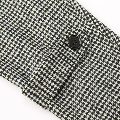 Herren-Trenchcoat, gestreift, zweireihig, mittellang