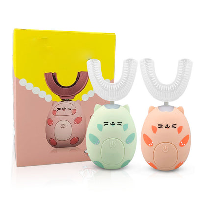 Kid Sonic wiederaufladbare elektrische Zahnbürste, automatische 360-Grad-Zahnbürste, Ultraschall-Zahnbürste aus weichem Silikon, elektrische Kinderzahnbürste