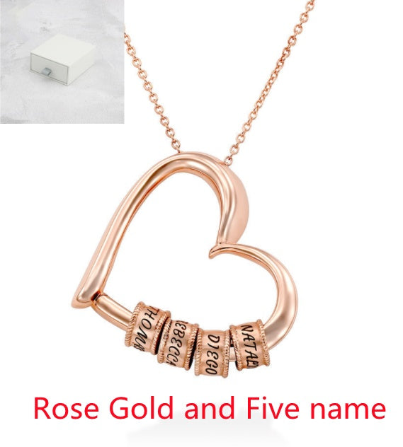 Personalized Heart Necklaces Women Jewelry Custom Name Necklaces & Pendants Mothers Day Gift