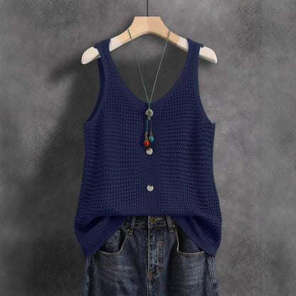 V-neck Womens Elegant Sleeveless Vest