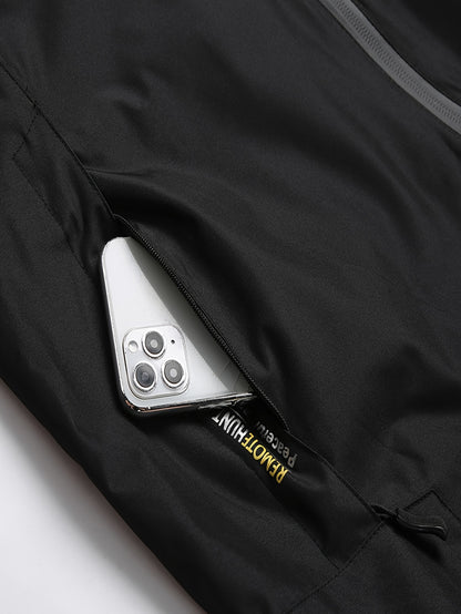 Mens Premium Waterproof Rain Jacket - Durable & Breathable Windbreaker with Adjustable Hood - Ideal for Hiking, Travel, and Outdoor Adventures