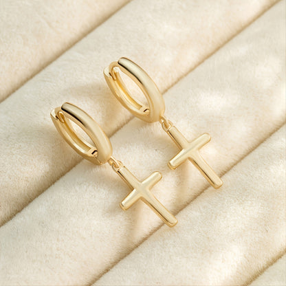 1 Pair Women's Dangle Earrings - Vintage Hip-Hop Punk Style, Simple Ear Cuffs - Copper (Nickel Free Plating) - All Season Wear | Daily Occasion | Lightweight Design