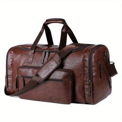 [Casual Travel Duffel] Large Casual Men's Travel Duffel Bag - Adjustable Strap, Multi-Compartment, Carry-On Luggage, Weekend Tote